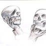 fast pencil sketches (scull and hand)