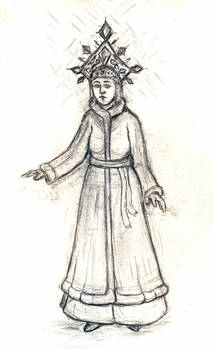 Snegurochka (Snow Maiden) preliminary sketch