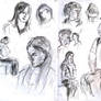 Fast sketches from suburban train 22 July 2025