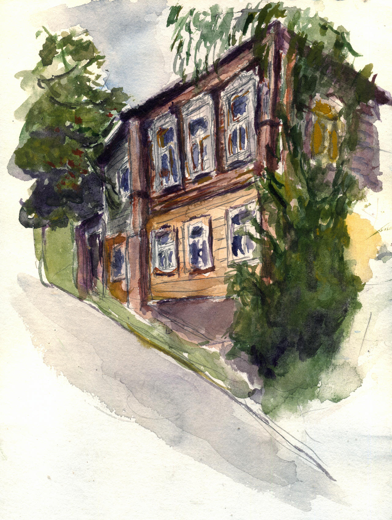 Watercolor sketch 16 August 2025 Old house