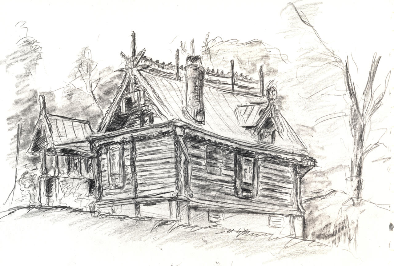 Pencil sketch 13 September 2025 Abramtsevo manor