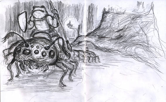 Warrior of the Swamp Kingdom (preliminary sketch)
