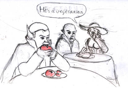 Dracula and tomatoes (fast sketch)
