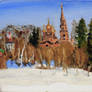 Chernigovsky skete (Sergiev Posad) oil sketch
