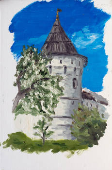 Oil sketch 23 May 2026 Rostov kremlin