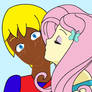 Fluttershy kissed Kierans cheek 2