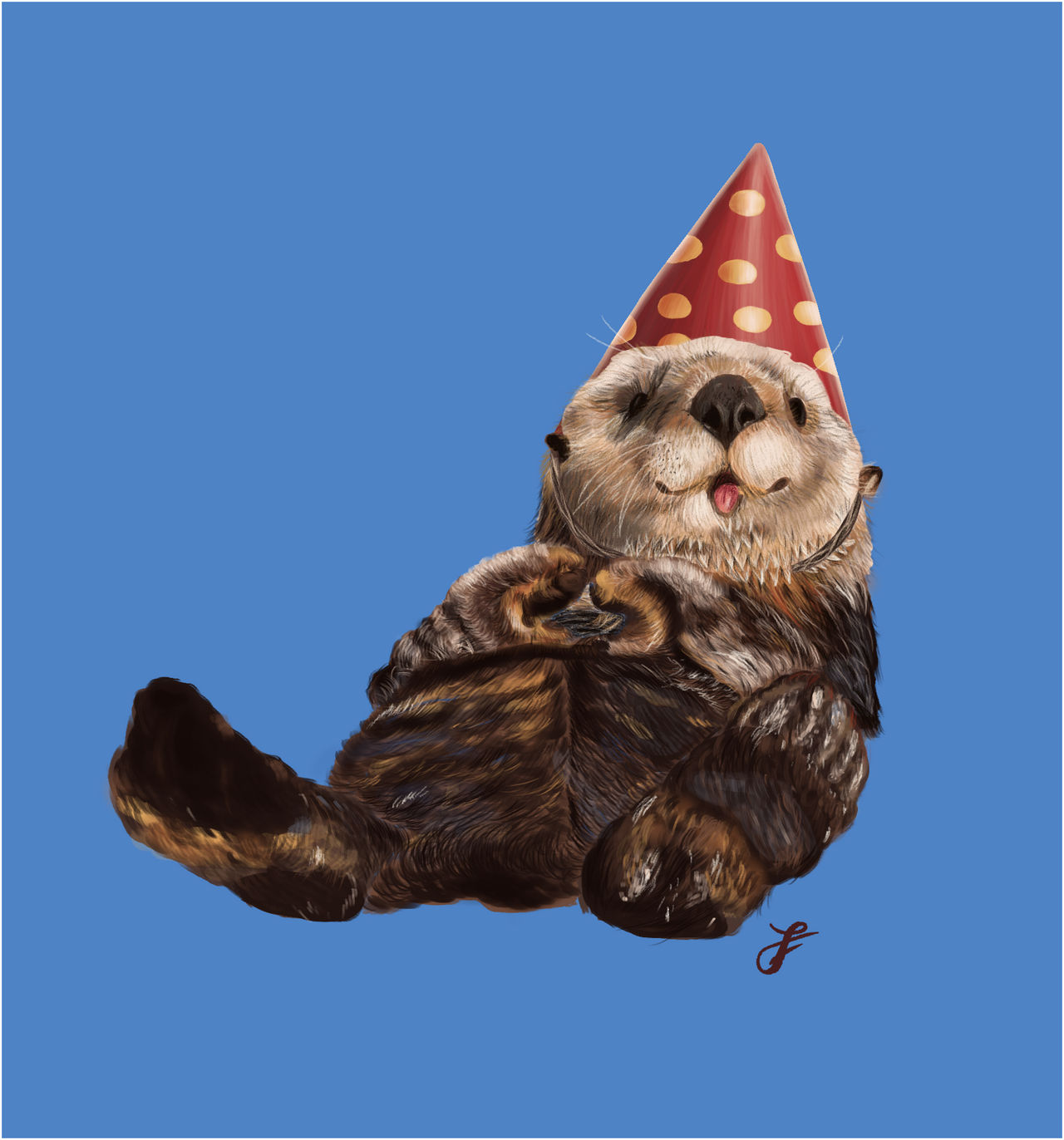 A happy birthday otter by dragonL33 on DeviantArt