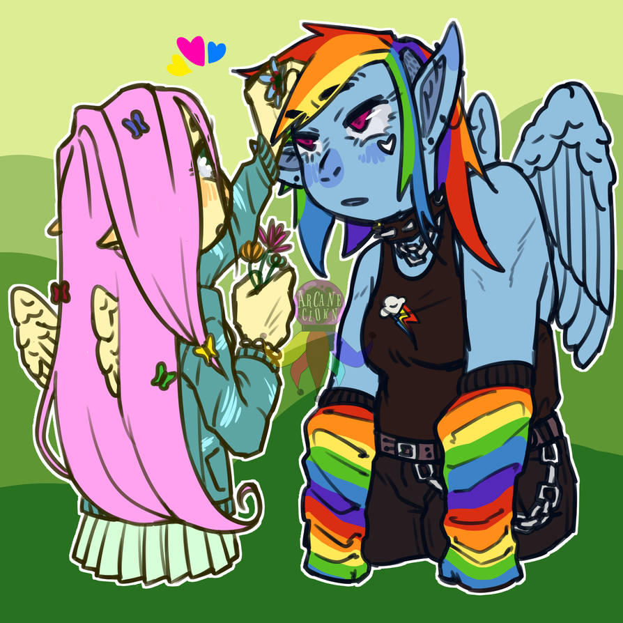 Flutteroll Deviantart Flutterdash commission by arcaneclown on DeviantArt