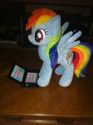 Rainbow Dash Playing 3DS XL