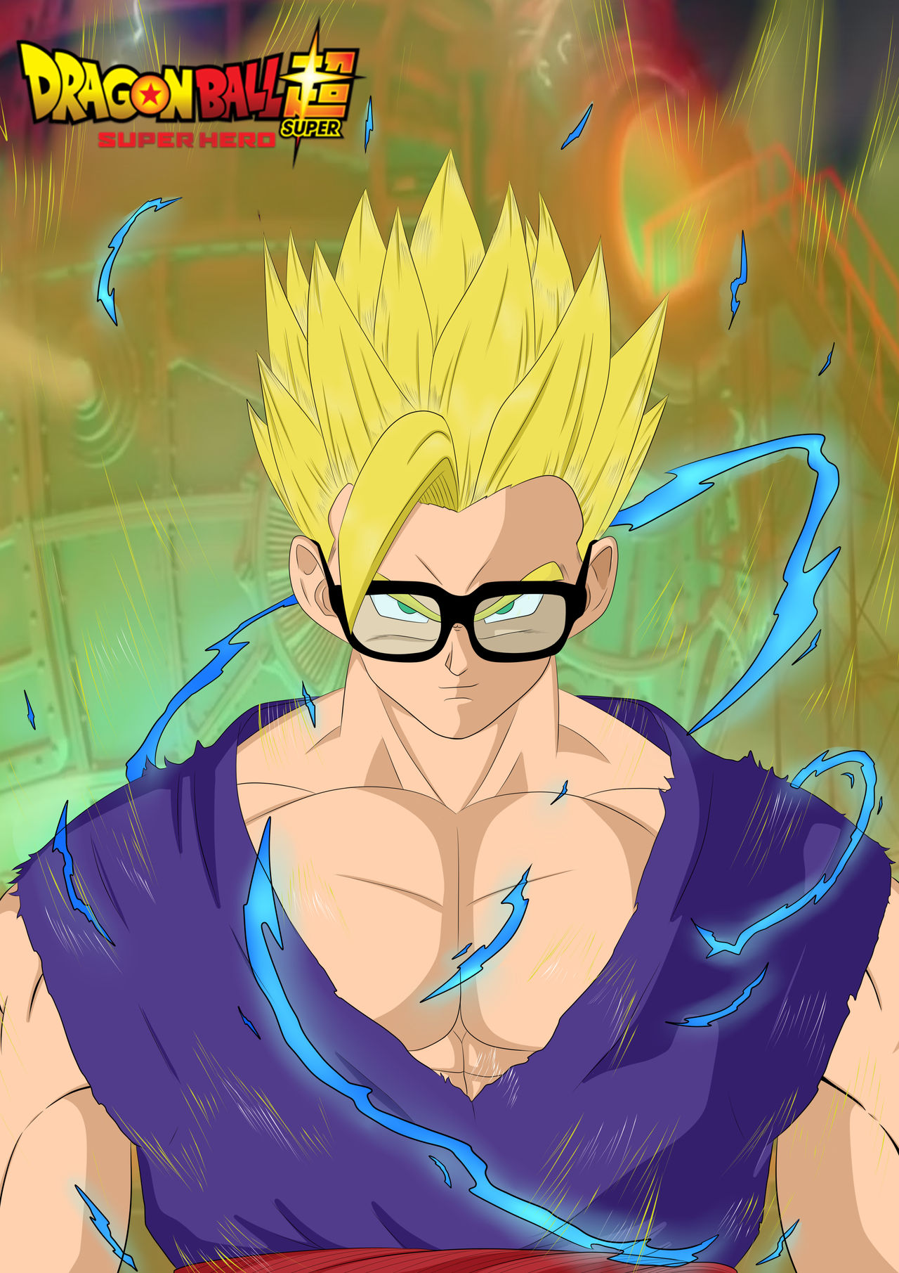 Gohan Super Saiyan 2 Dragon Ball Super Super Hero by NerdHunterArt on