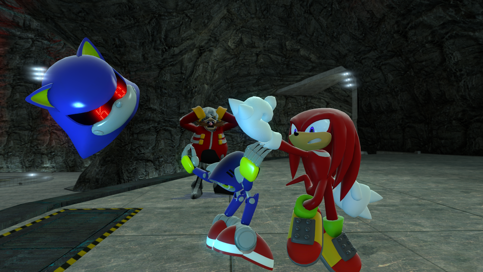 Unlike Sonic he doesn't chuckle