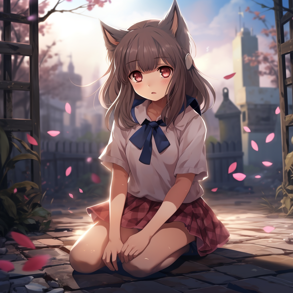 cute anime wolf girl