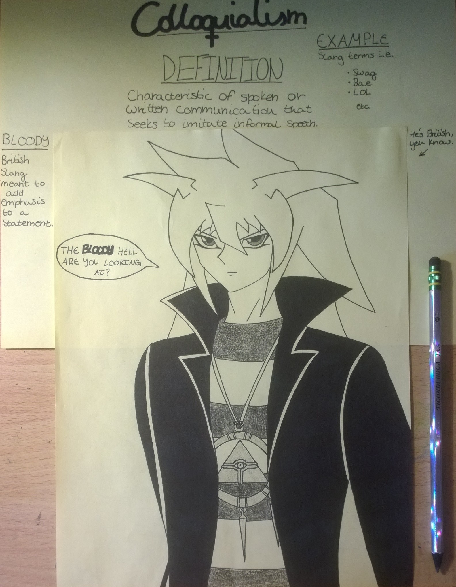 Bakura in an English Poster