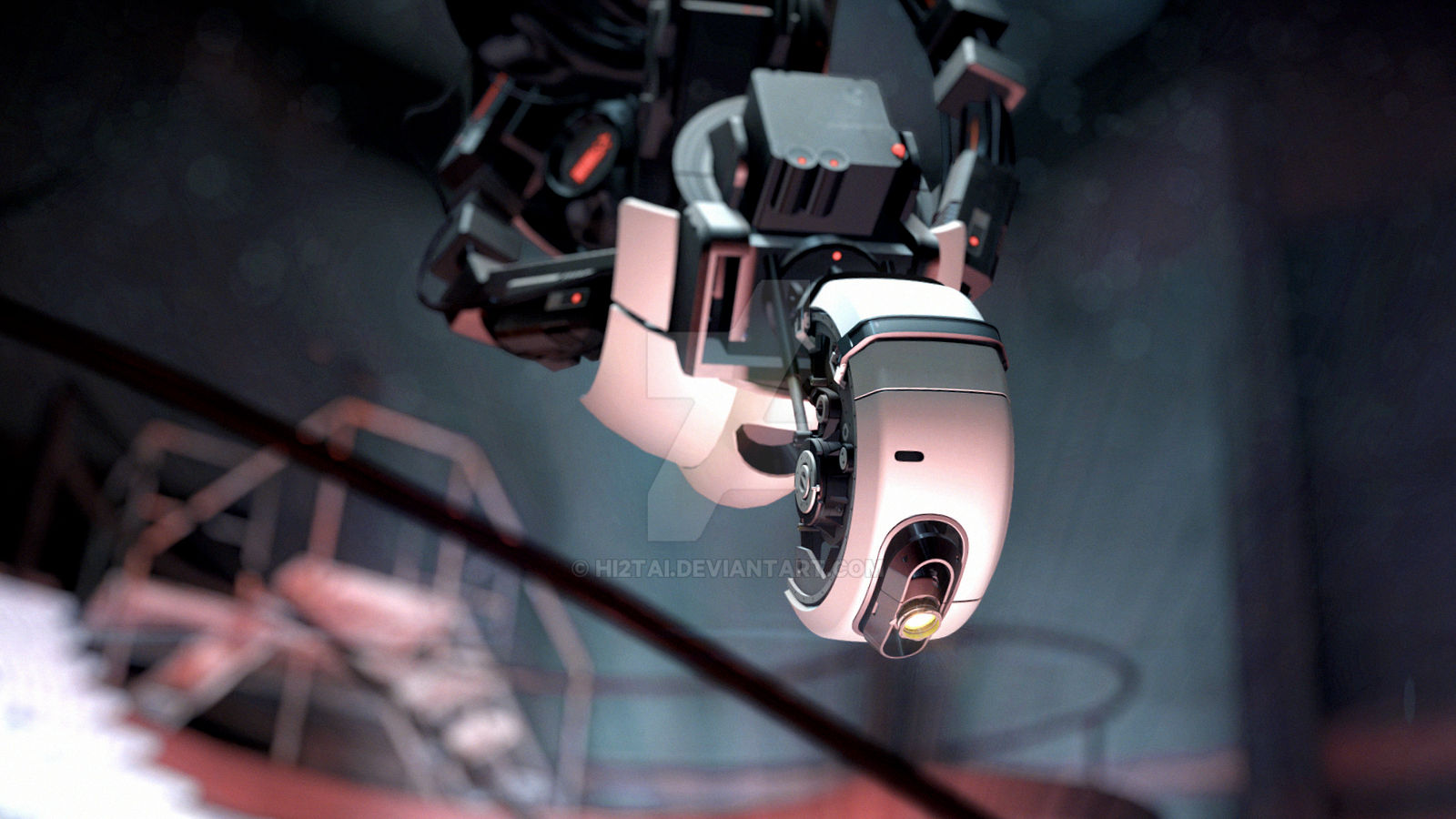 3D GLaDOS Concept Art by hi2tai on DeviantArt