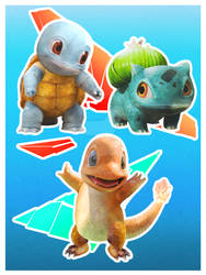 Pokemon Detective Pikachu Starters Poster