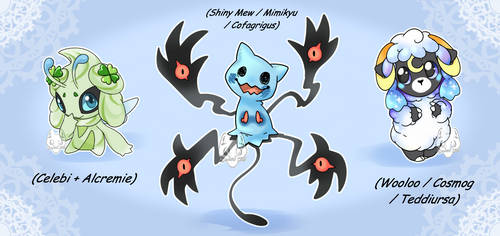 Pokémon Fusion Fan Art - Mimikyu + Ditto ??? Mimitto !!! . Type: Ghost /  Normal Abb: Disguise === Leave your Request in the Comment box bellow ! .  Like this Page !