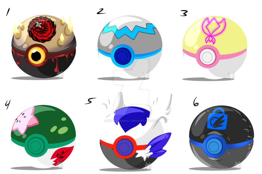Custom Pokeball YCHs by HypnosisWolf on DeviantArt