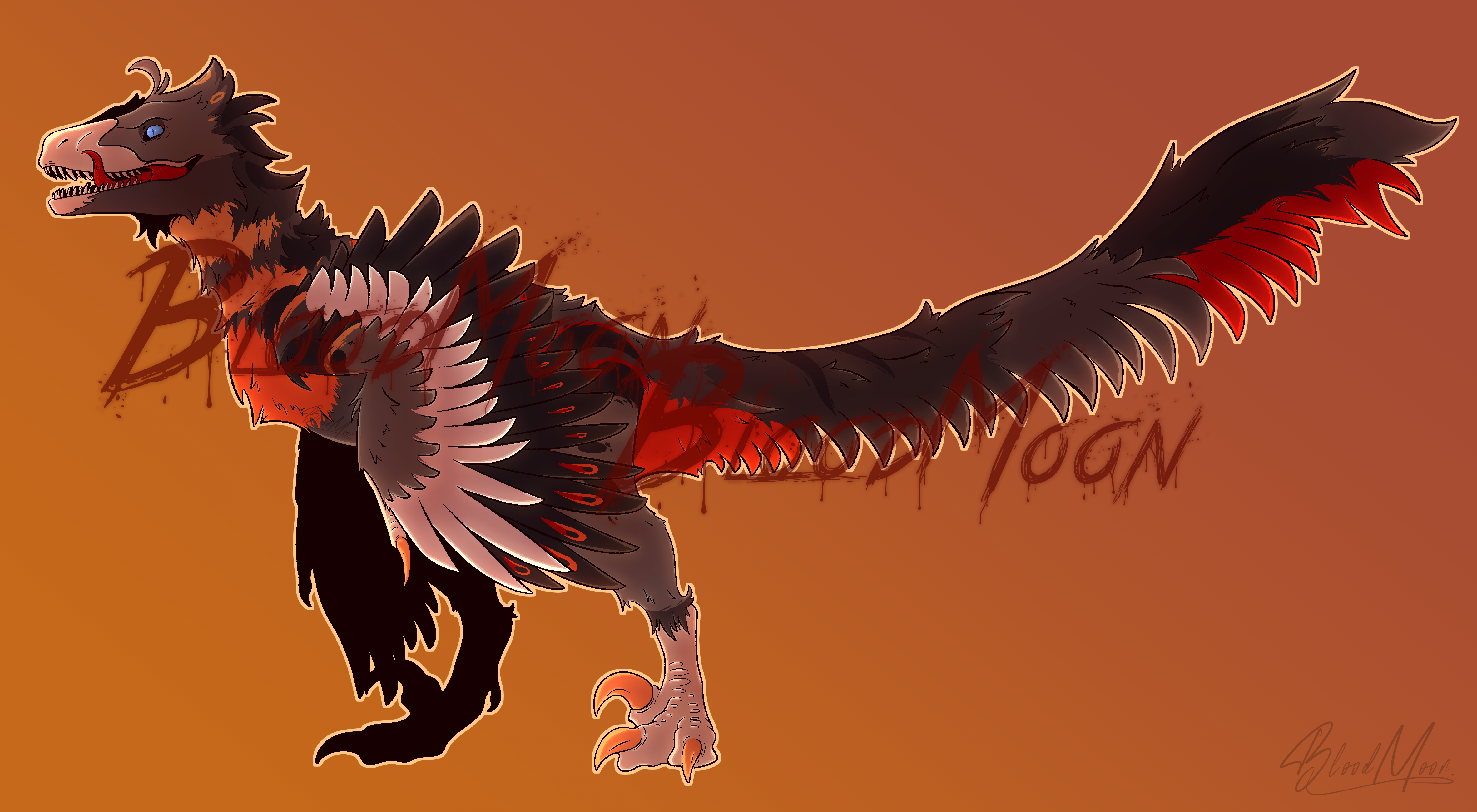 Fluffly Raptor Base Fluffy Raptor Commission by 1BloodMoon1 on DeviantArt