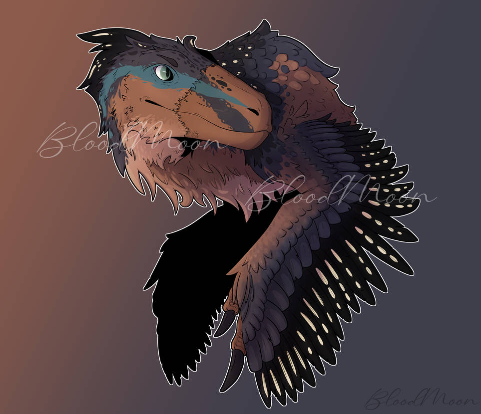Blood Raptor Deviantart Raptor commission by 1BloodMoon1 on DeviantArt