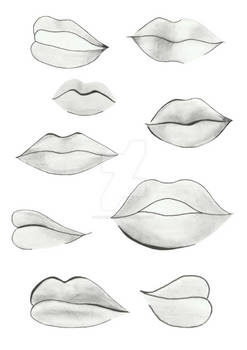 Grey Lip Stickers (png)  Planner Printables
