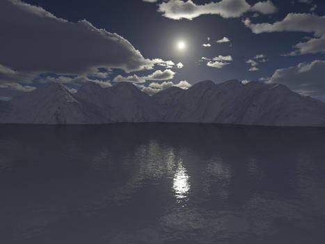 Arctic Lake at Night