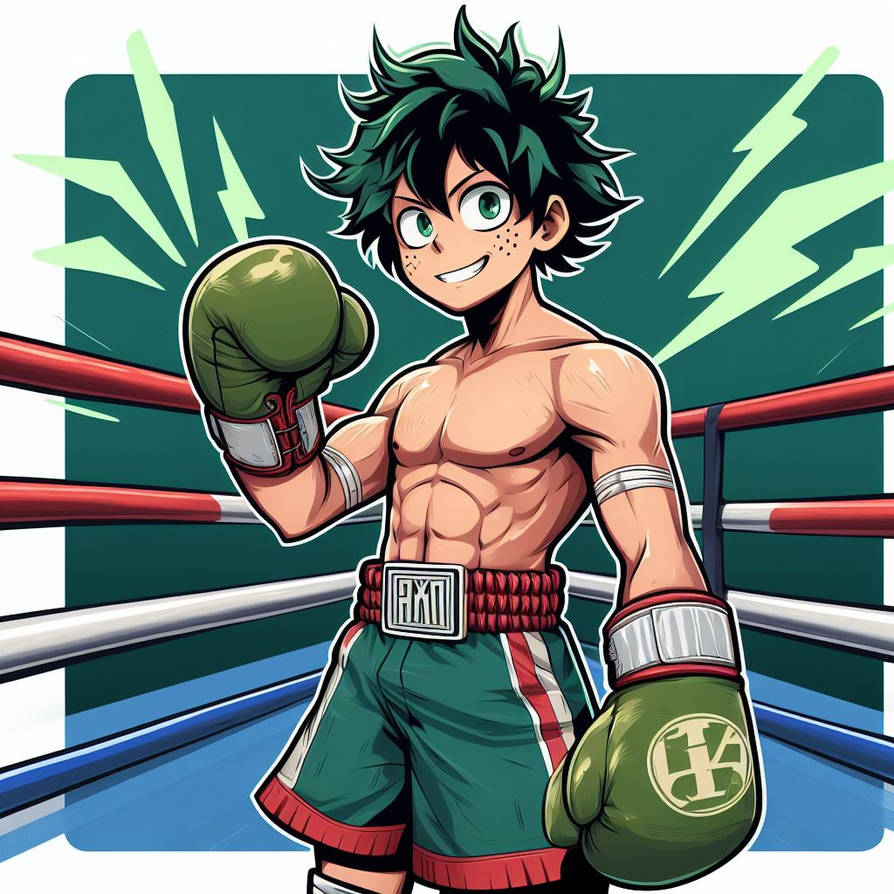 Izuku Midorino in Boxing Outfits-4 by PDMLKenneth on DeviantArt
