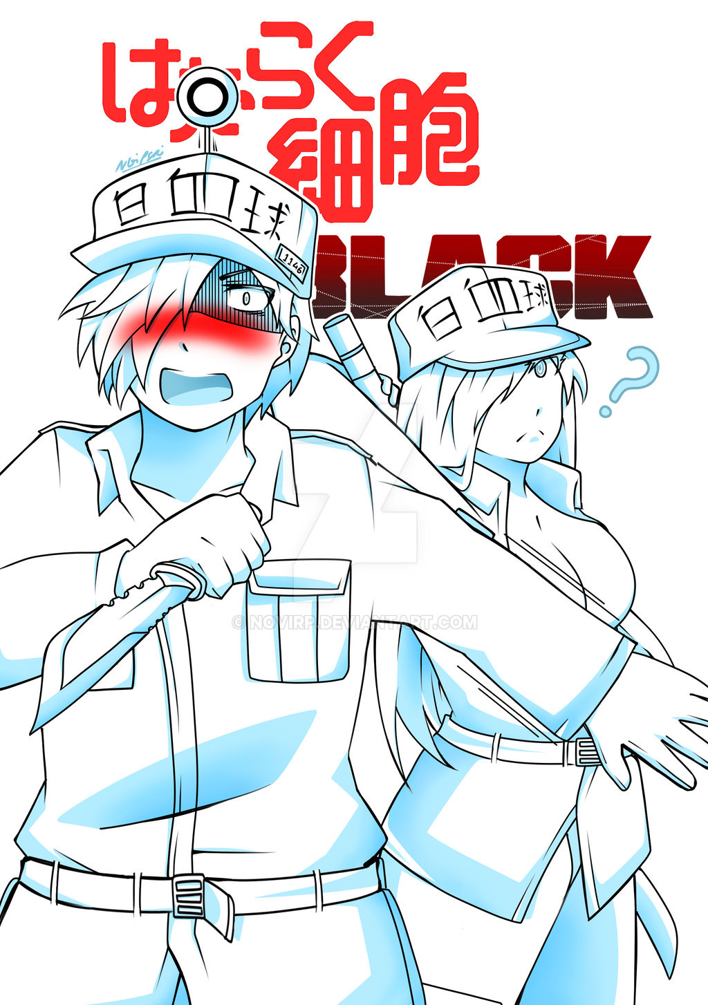 Hataraku Saibou!! BLACK ❀  Blood cells art, Teen titans love, Character  illustration