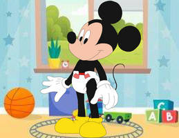 Diapered Mickey in the Preschool