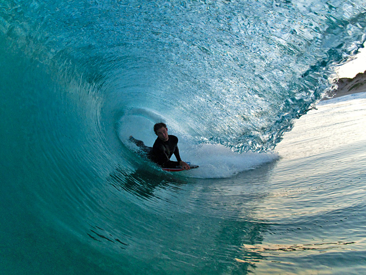 surfing barrels