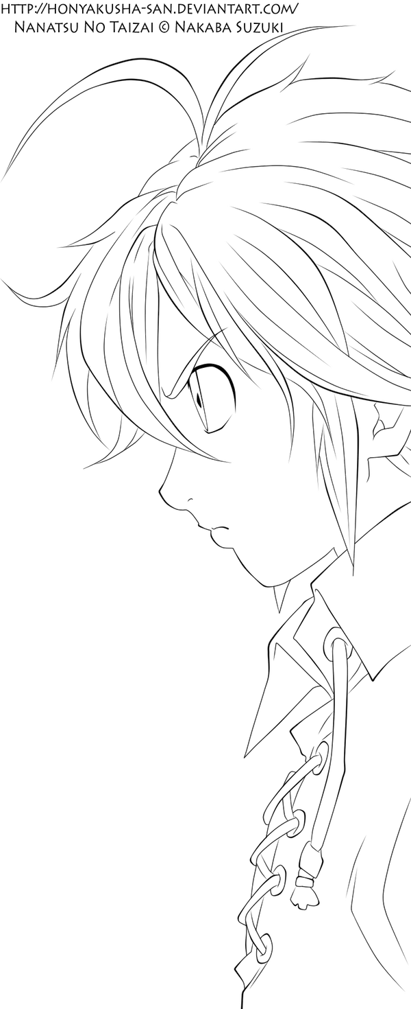 Meliodas LineART by irych7 on DeviantArt