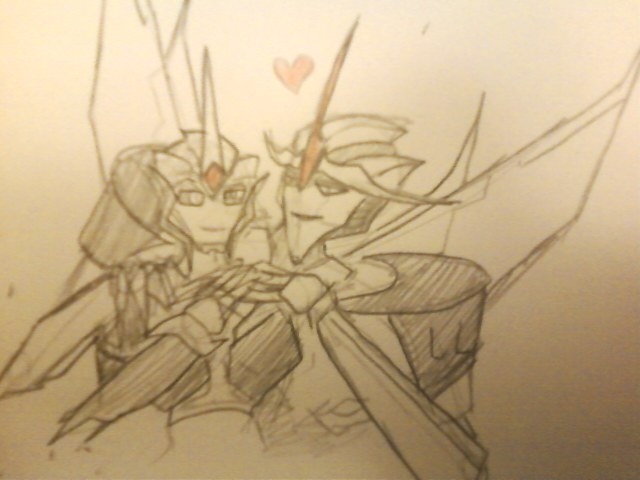 quick little Starscream/Arcee doodle