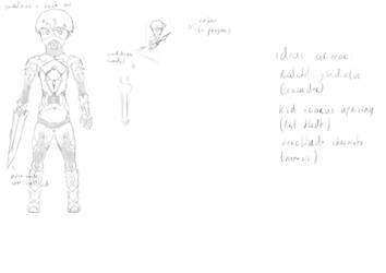 Game Hack Out class char Swordsman design sketch