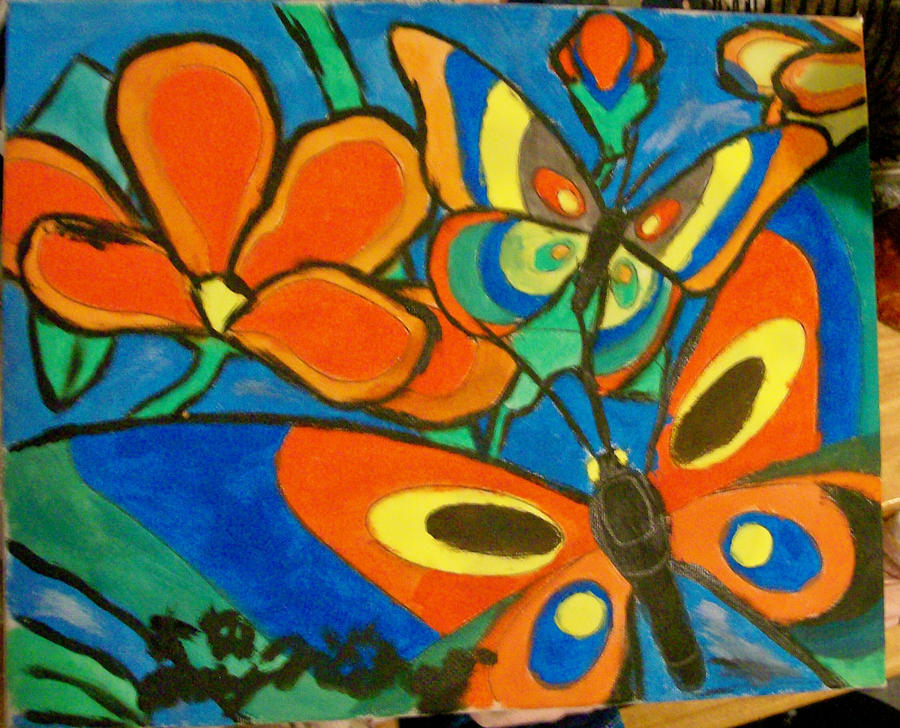 butterfly fill-in painting