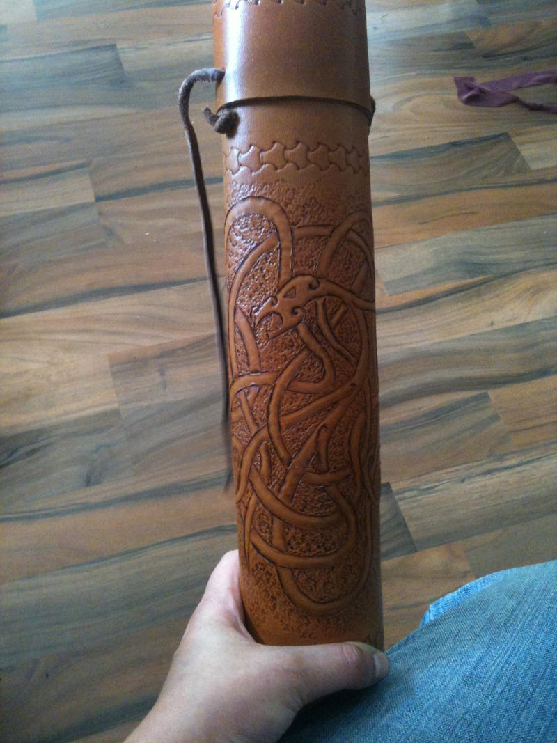 Scroll Case Components leather scroll case by craftyrat on DeviantArt