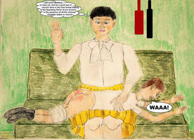 CATHY CALUSA Spanking a naughty boy in church