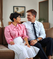 FILIPINA WITH HER AMERICAN BOYRIEND.