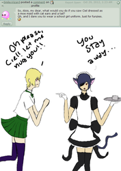 Maid Ciel vs School Girl Alois