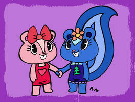 Pink and Blue friends forever