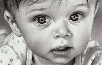 Baby portrait closeup