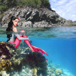 Mermaid Katy at Trunk Cay