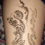 henna on my sisters leg
