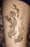 henna on my sisters leg