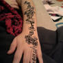 henna on hand and arm