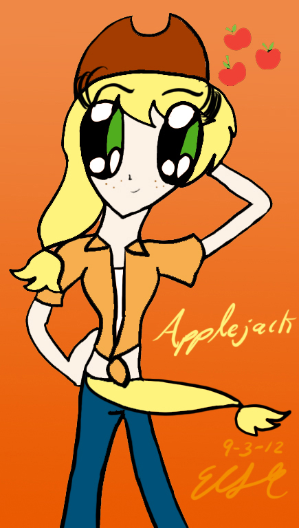 Applejack Human Pool Human Applejack by erisama on DeviantArt