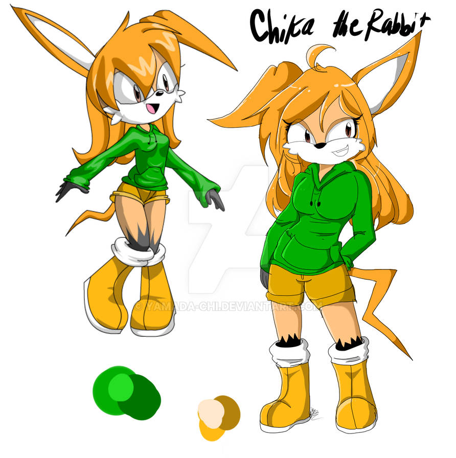 My sonic OC Chika the rabbit by Yamada-Chi on DeviantArt