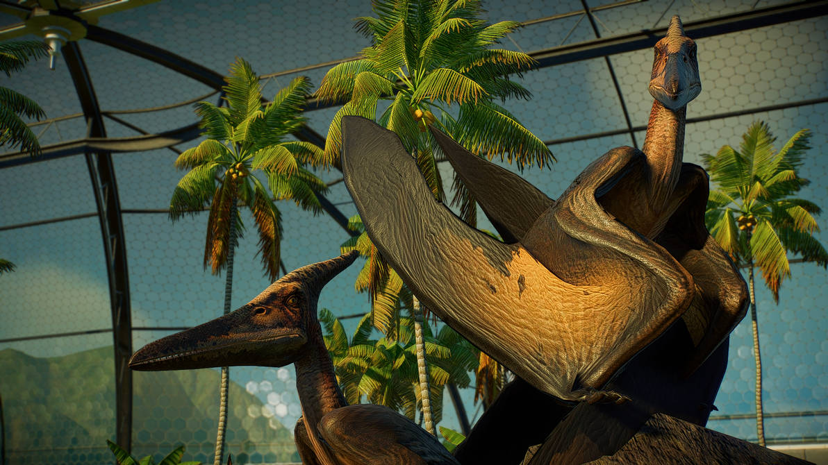 Pteranodons chilling in their new Avairy in JW by rexthezilla on DeviantArt