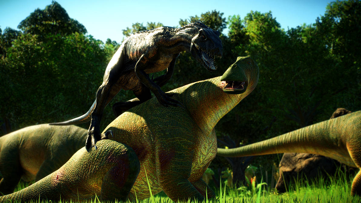 Nigersaurus Predators Ripper hunting a Nigersaurus by rexthezilla on DeviantArt