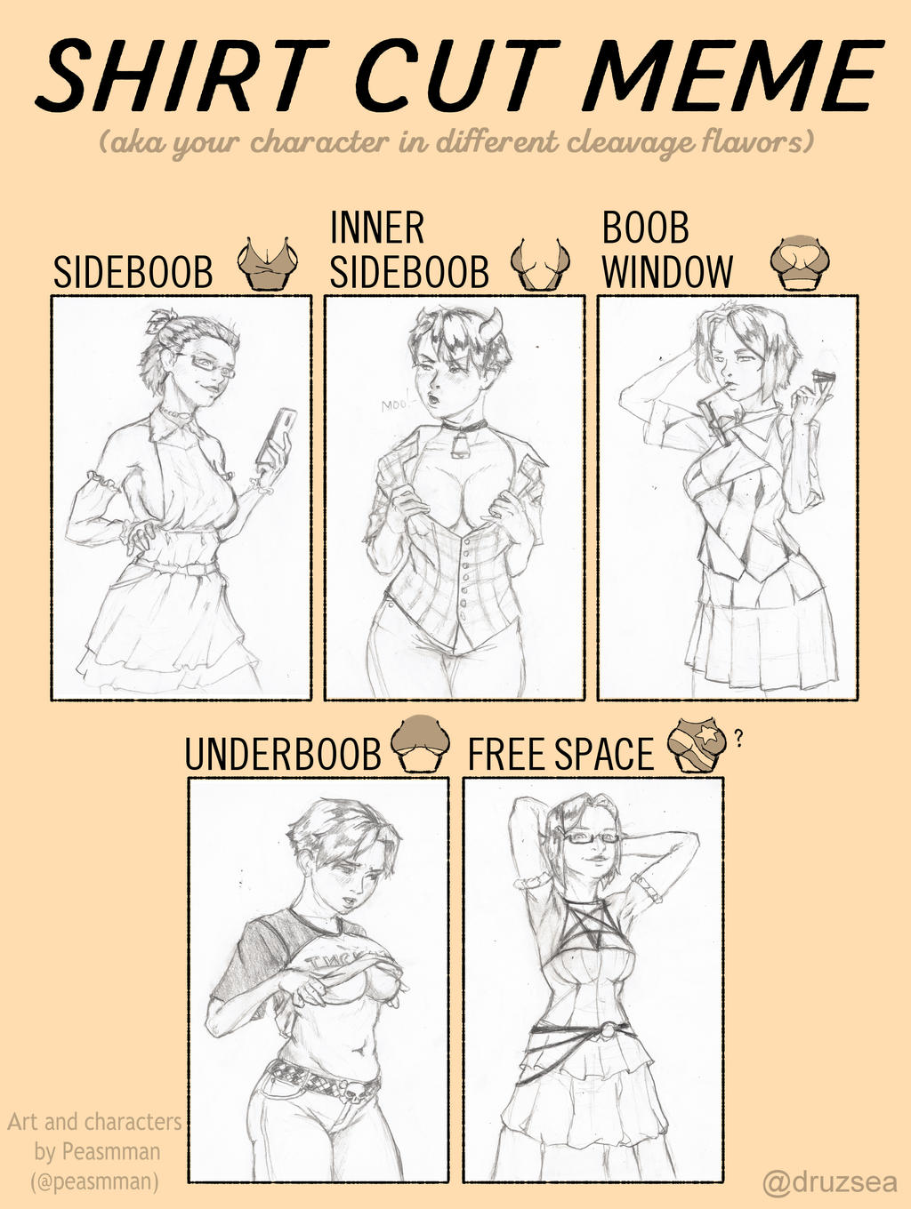 Shirt cut meme by Peasmman on DeviantArt