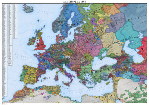 Europe 1444 Map