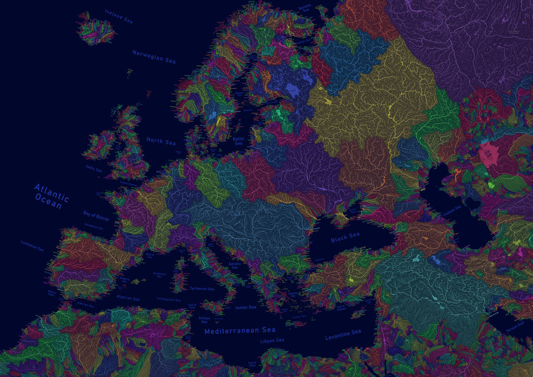 Europe Map Rivers Europe Rivers Map by ratkabratka on DeviantArt